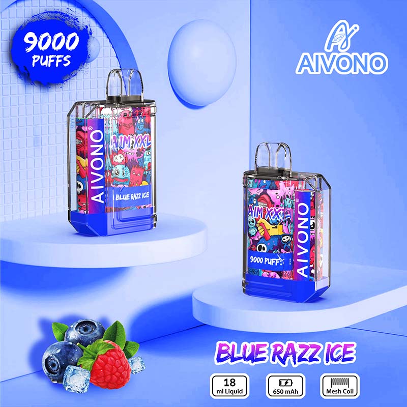 AIVONO AIM XXL 9000 650mAh 배터리를 가진 19ml 포드 사전 채워진 캣 트리지 충전식 토네이도 9000puffs를 가진 650mAh 배터