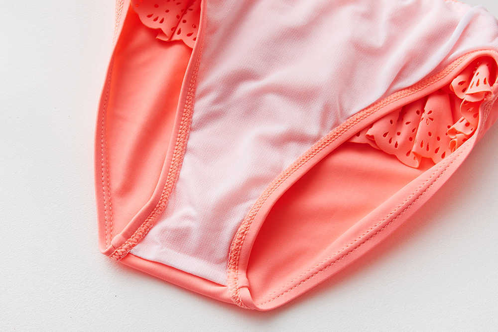 4-14Y Conjunto de bikini de color sólido para niñas de dos piezas para adolescentes Traje de baño para niños P230602