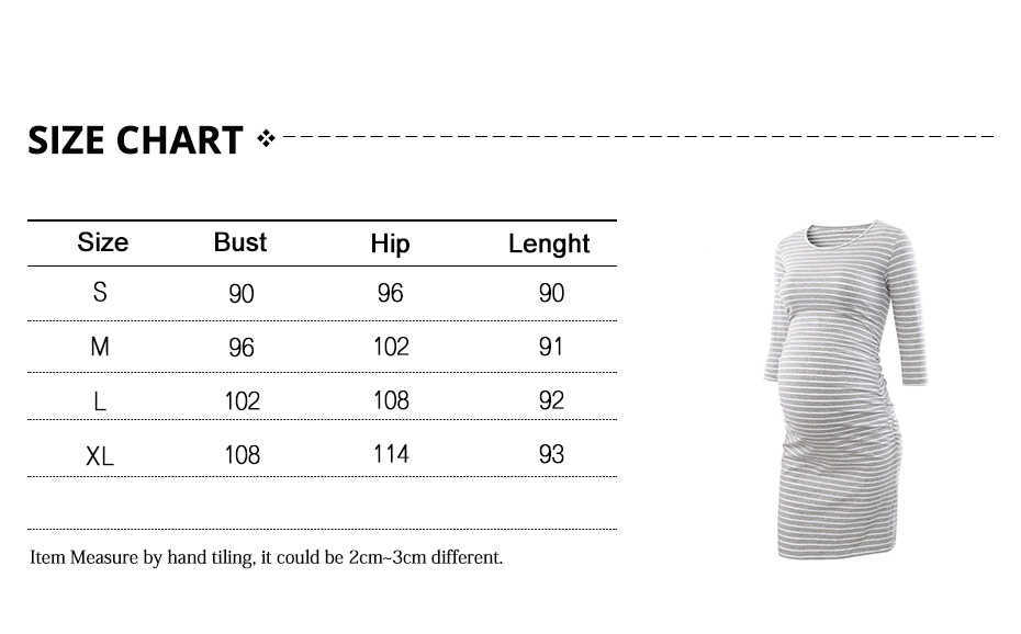 Maternity Dresses Ruffled O-Neck Stripe Half Sleeve Casual Packaging Summer Spring Pregnant Women's Dress G220602