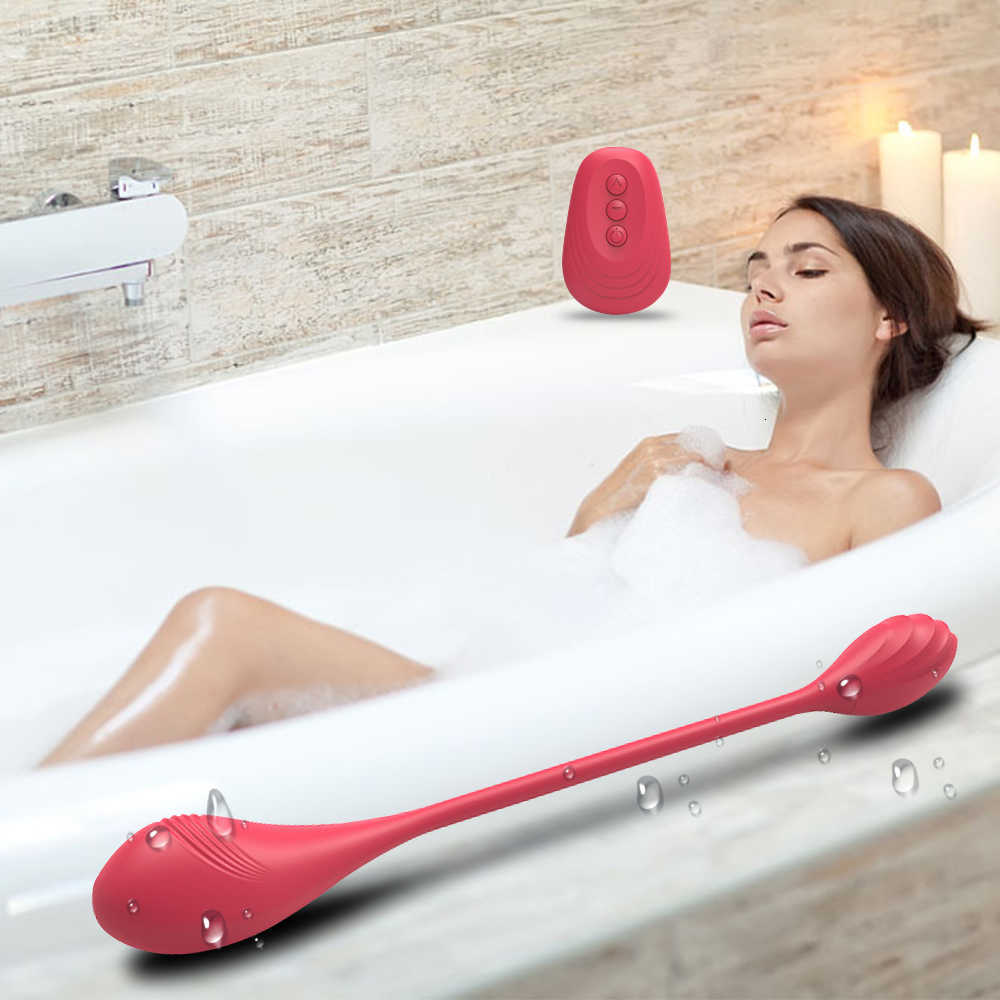 Massager AM72 trådlös fjärrkontroll vibrerande bärbar dubbel vibratorägg kvinnlig onanator g-plats klitoris flirta utomhus