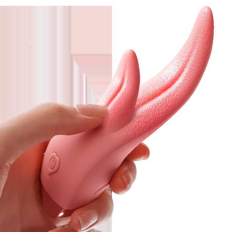 Massagegerät Licklip Doppelzungenvibrator für Frauen G-Punkt Klitoris Vagina Anal Lecken Nippel Stimulation Erwachsene Masturbation