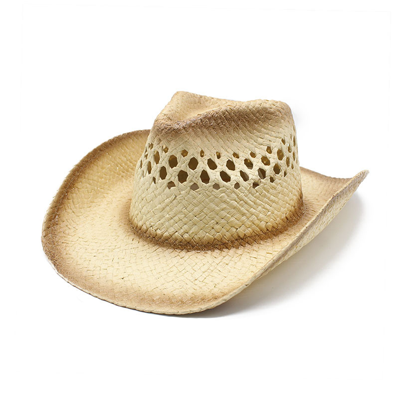 Spring Summer Cowboy Straw Hat Women Men Sea Beach Shade Hats Fashion Jazz Top Caps Outdoor Sun Protection Cap Sunhat Sunhats 2023 New