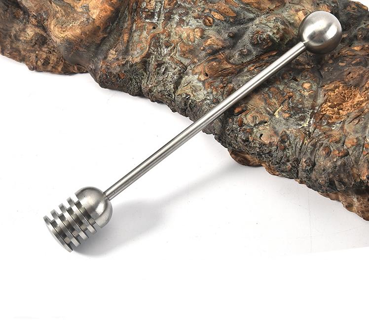 Paslanmaz çelik düz saplı bal çubuğu aletleri metal bal damanları kahve çayı karıştırıcı parti tedariki kabak sopa spoons sn796