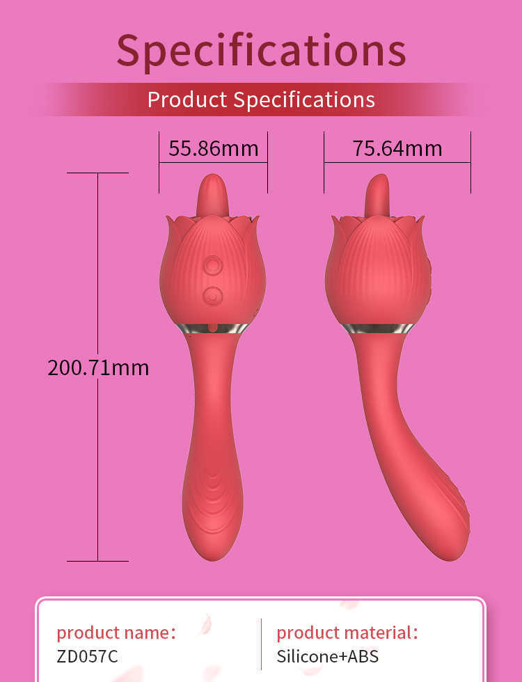 3 W wibratorie dla kobiet lizawki łechtaczki stymualtor kształt róży masturbator pochwa g punktowy masażer żeński produkt egzotictoy