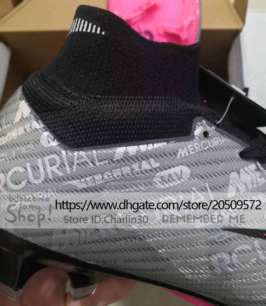 Enviar com bolsa Botas de futebol de qualidade Zoom Mercuriales Superflys 9 Elite FG Chuteiras de futebol Mbappé Ronaldo Mens Training Couro Confortável ACC Chuteiras US 6.5-12