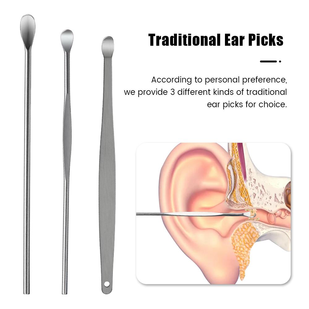 CARE Nettoyeur d'oreille Tool de retrait de cire Papier à oreillettes Sticks Retain d'oreille Curette Pick Pick Nettoyage Nettoyage Nettoyant Centre de santé Société