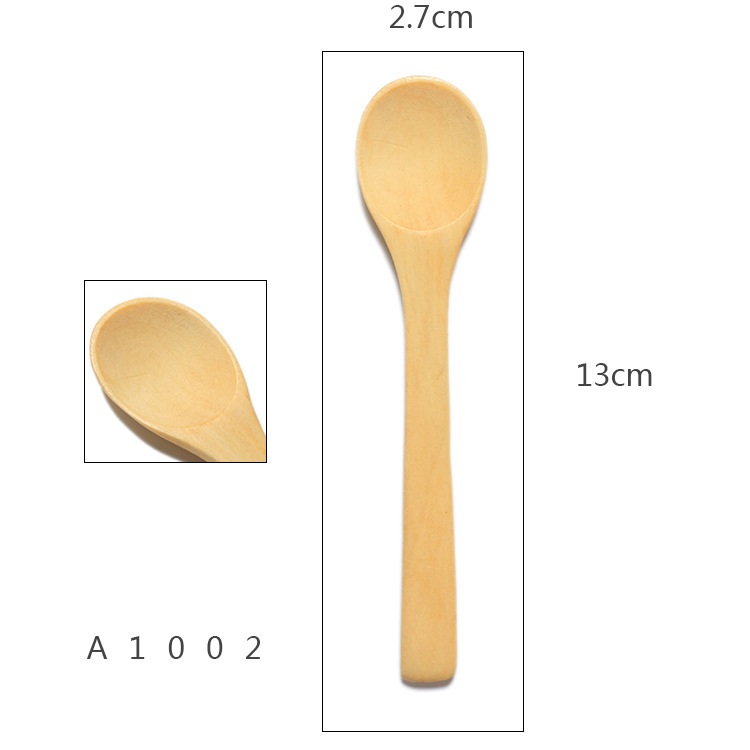 13cmx2.7cm Wooden Spoons Honey Spoon Spoons wood Spoons 6 styles