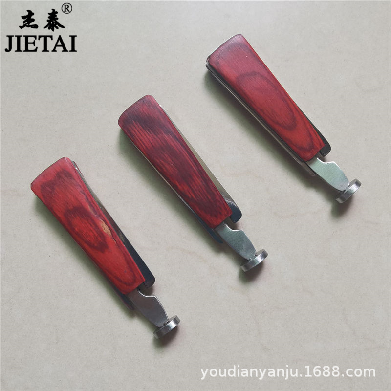 Smoking Pipes Red sandalwood thickened fully laminated wood three in one metal smoke knife