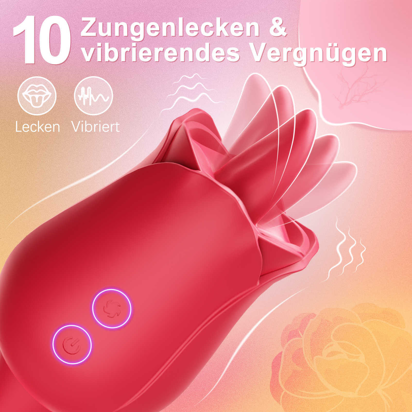 Sohimi Double Heads Thrusting Rose Beste Vibratoren mit Dildo für Frauen, Klitoris-Saugen, Stimulation, weiblicher Masturbator