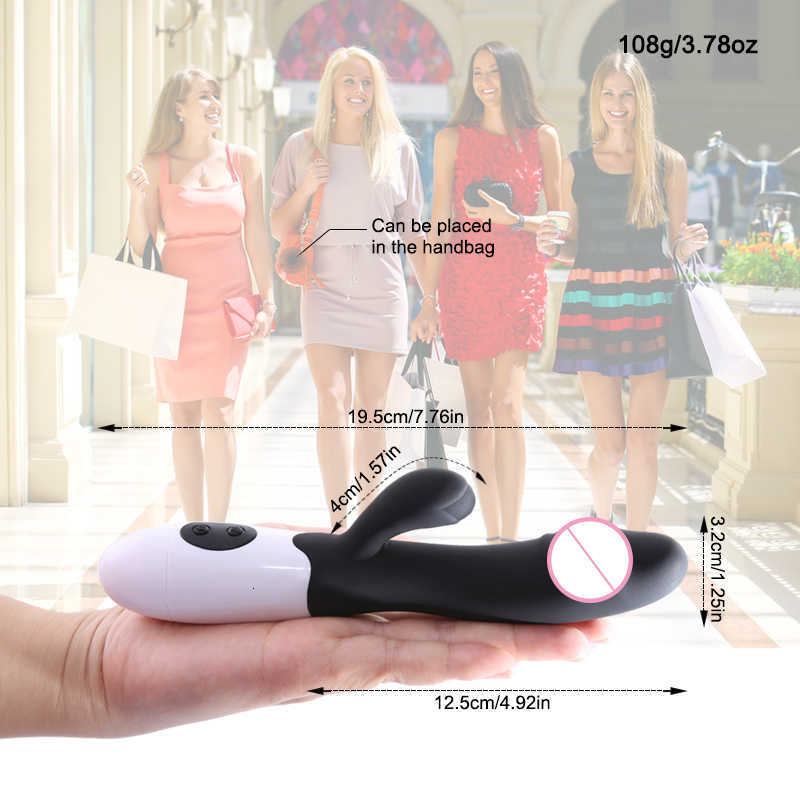 Massagegerät, G-Punkt-Dildo, Kaninchen-Vibratoren für Frauen, Dual-Vibration, Silikon, Masturbation, weibliche Vagina, Klitoris-Stimulationsmassage