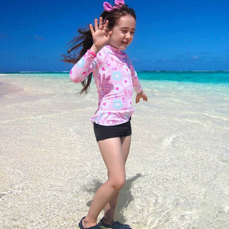 Badebekleidung UV-Schutz Langarm Kinder Badeanzug P230602