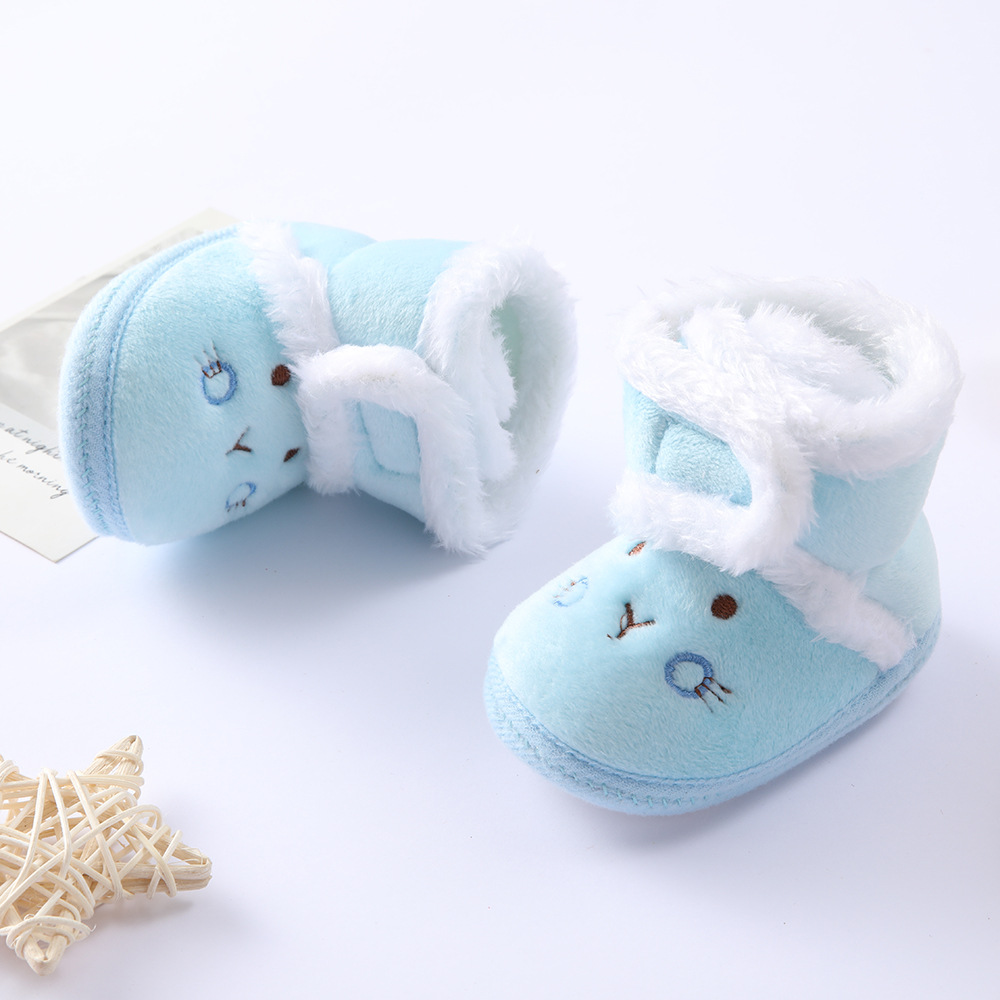 Bébé chaussettes chaussures garçon fille enfant en bas âge premiers marcheurs chaussons coton doux anti-dérapant chaud bébé berceau chaussures