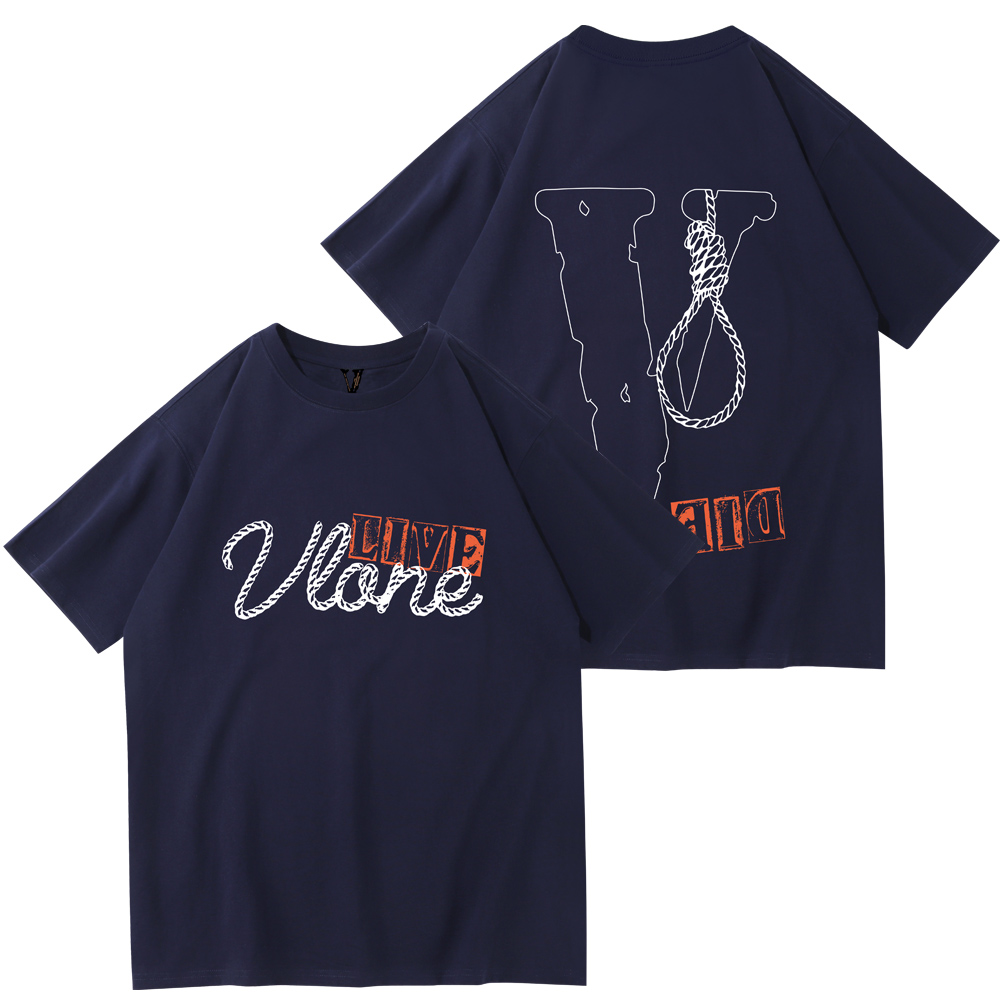 Vlone Ontwerpers T-shirt Zomer Europa Parijs Polos American Stars Mode Heren t-shirts Bur Mode dress shirt man S Casual Borst Brief Zwart Wit Shirt Luxe Y1