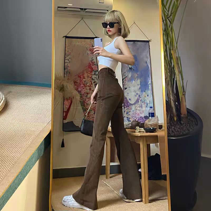 Capris Lucy Ver Vintage Brown Bloud Sheans Jeans Women's Spring/Summer 2022 HIGH WAIST DENIMズボン