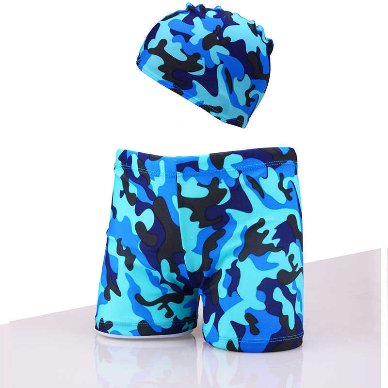 Children's Swimwear Cartoon printed swimsuits young children pool for boys swimming trunks with hats surfing beach shorts P230602