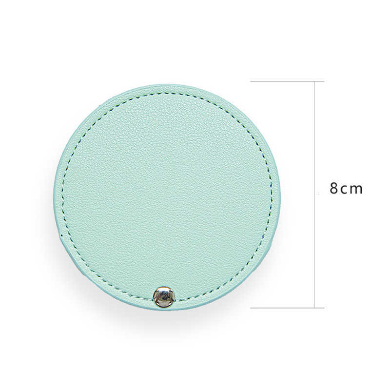 Outils de maquillage Mini miroir de maquillage rond Portable PU miroir cosmétique poche pliante miroir compact accessoires de voyage J230601