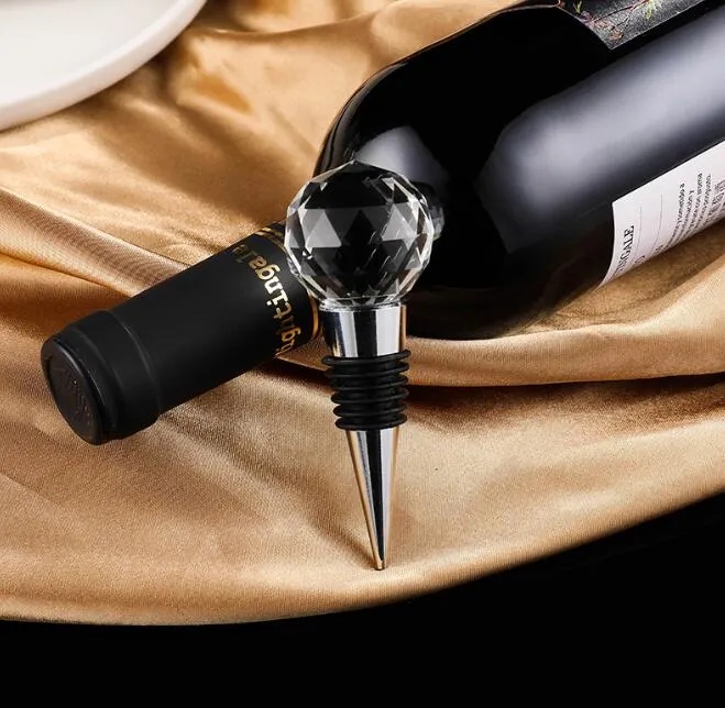 UPS red wine cork diamond heart-shaped cork crystal party favor ball wedding promotion gift Creative Gifts Heart Alloy Bottle Stopper
