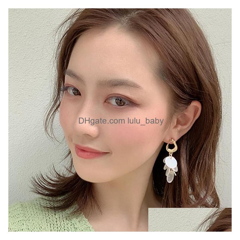 DesignerDangle Chandelier Stylish Shell Ornament Women Earrings High Street Lovely Female Pendant Studs Birthday Gift For Lady Elegant Ear Dhqhw