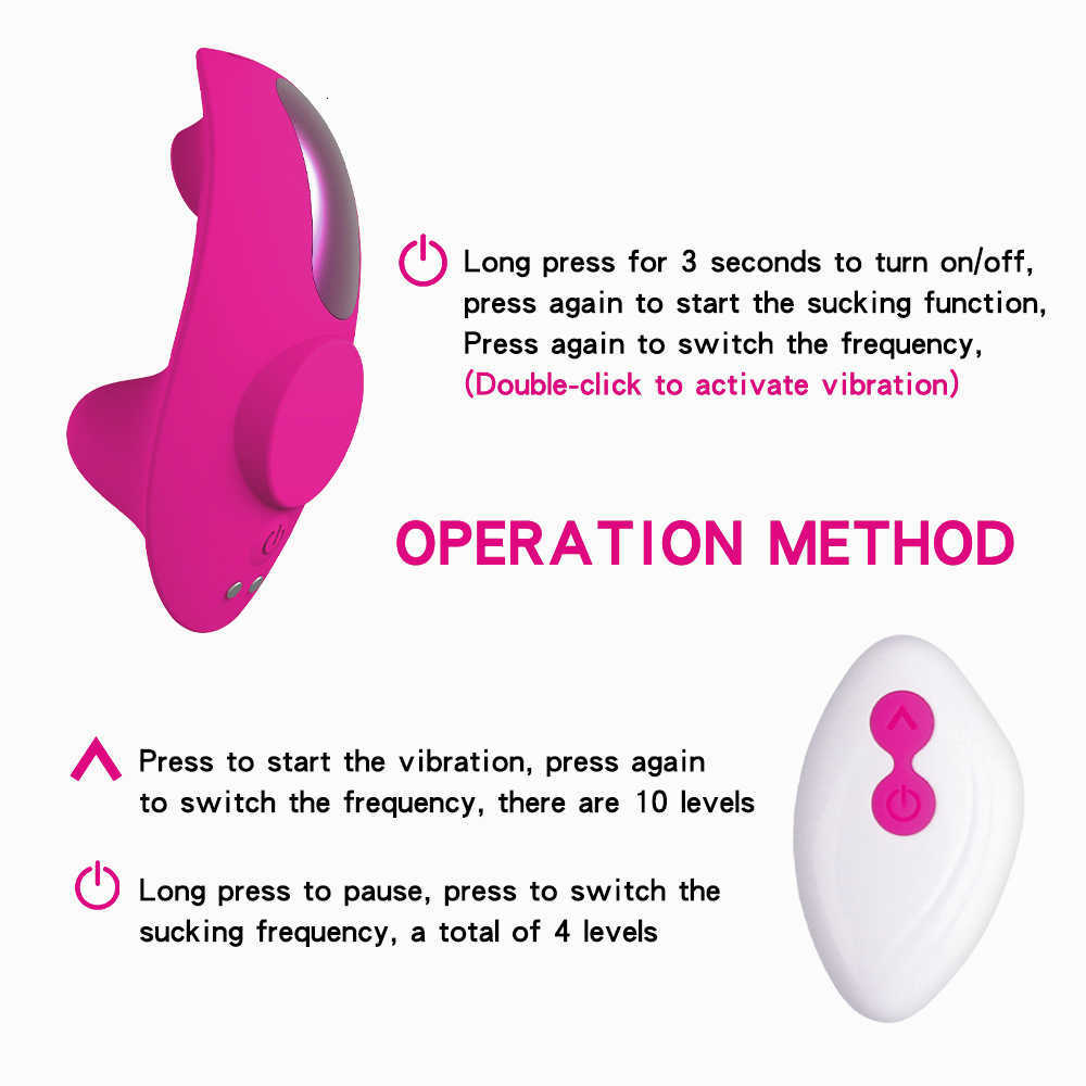 Massager vibrator för kvinnor klitoris sucker sexiga rose trosor vuxna levererar kvinnlig erotisk klitoris stimulator fjärrkontroll