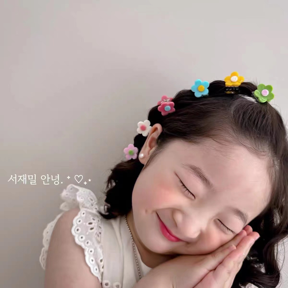 Colorful Baby Girls Mini Hair Claw Clips Flower Hair Bangs Pin Hair Accessories Clips for Girls Baby Toddler