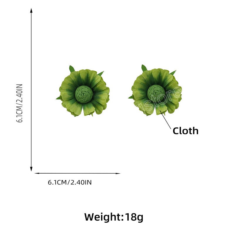 Orecchini di geometria del fiore di Lafite in tessuto alla moda le donne Esagerano orecchini a bottone con fascino Accessori gioielli da banchetto