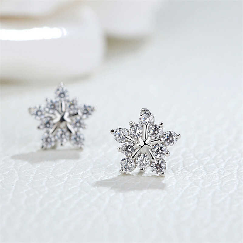 Nieuwe Exit Zirkoon Stud voor Vrouwen Shining Crystal Flower Oorbellen Mode-sieraden Kerstcadeau G230602