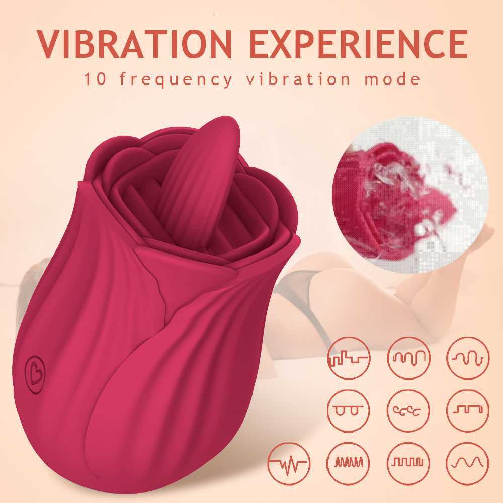 Massager Rose-vibrator voor vrouwen Mini-clitoraalstimulator met 10 vibrerende plezier-tepelstimulatie voor volwassenen