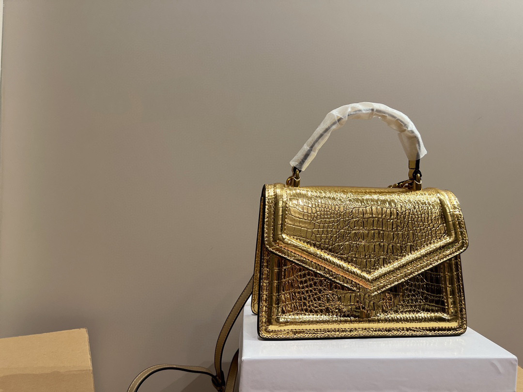 Sac à bandoulière à motif crocodile à la mode avec sac à rabat pour femme de grande capacité, logo en métal en forme de cœur, ouverture de la boucle de designer sac de luxe ID royalfashion_bag