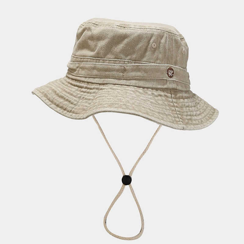 Chapeaux à large bord 2022 pur coton coloré seau pêcheur voyage en plein air chapeau de soleil pour hommes et femmes 130 G230603