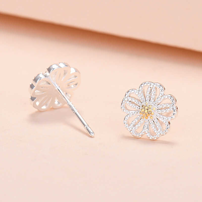 2022 nouveau Daisy Stud classique printemps/été fleur cristal boucles d'oreilles élégant femmes mode bijoux G230602