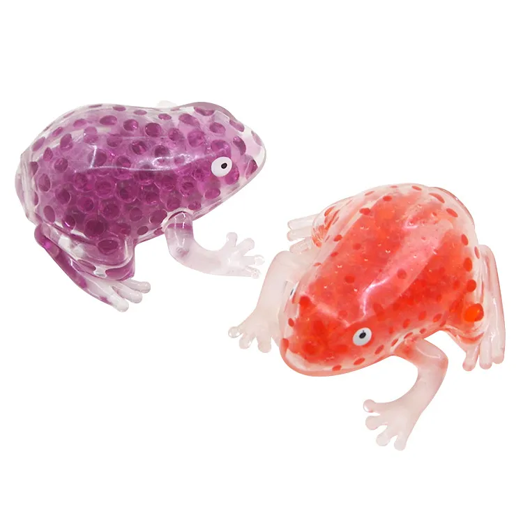 Squishy Frog Fidget Toy Water Beads Squish Ball Anti Stress Venting Balls Funny Squeeze Toys Stress Relief Decompression Toys