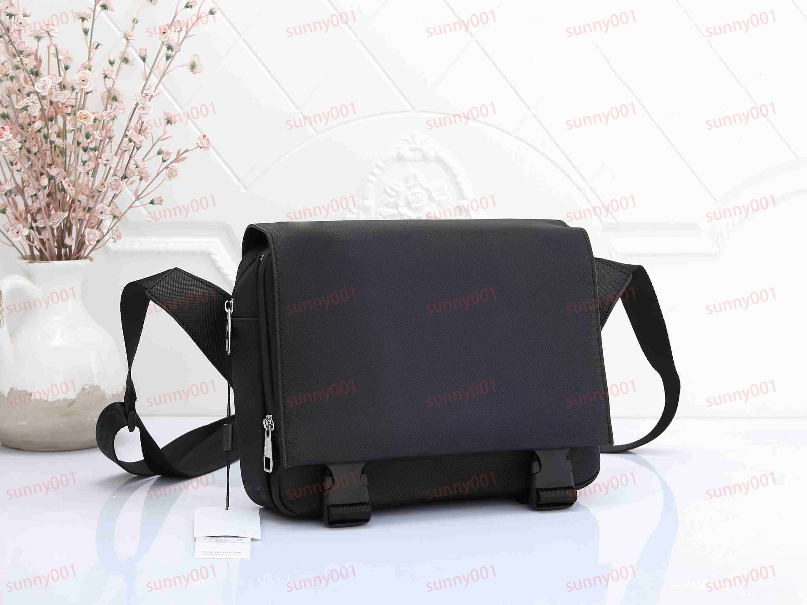 Borsa a tracolla con tasca con cerniera multistrato Borsa a tracolla con bottone a pressione di design Valigetta documenti Pacchetto di lusso