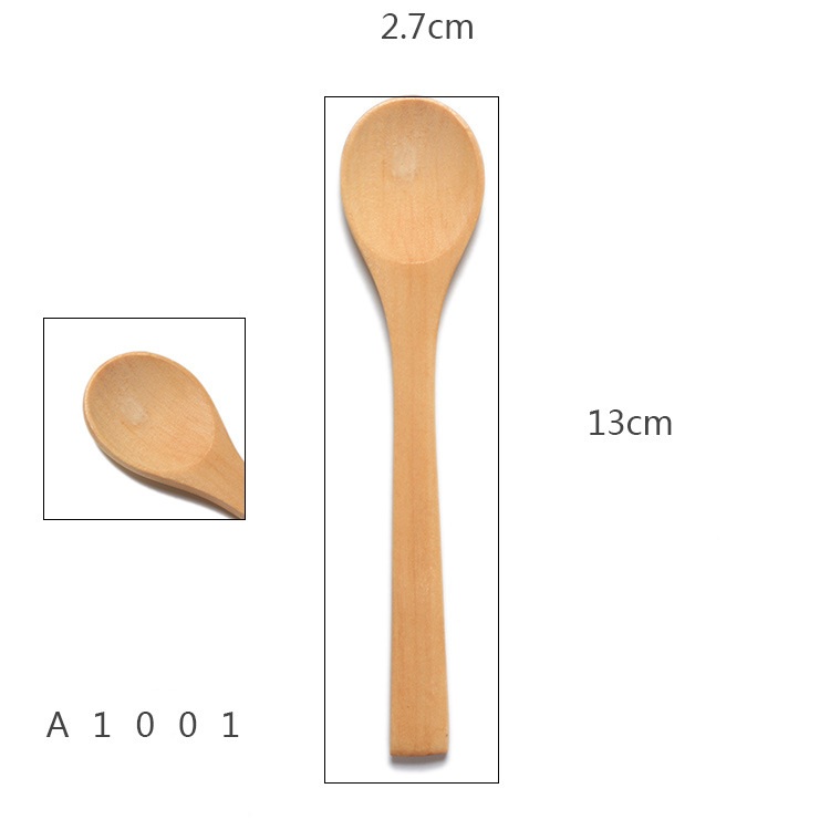 13cmx2.7cm Wooden Spoons Honey Spoon Spoons wood Spoons 6 styles