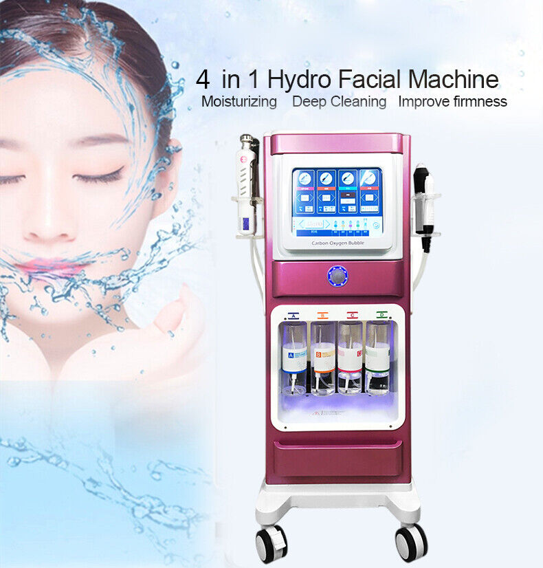 4 Handles Hydra Dermabrasion Machine Facial Deep Cleansing Skin Lifting Removal Wrinkle Blackhead Skin Rejuvenation Whitening Face Care Beauty Instruments