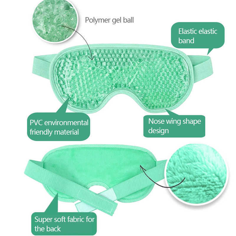 Маска для сна Новая гелевая маска для глаз многоразовые бусины для горячей холодной терапии успокаивающая расслабляющая красавица Гель глазной маска для спящих ледяные очки для спящих маски J230602