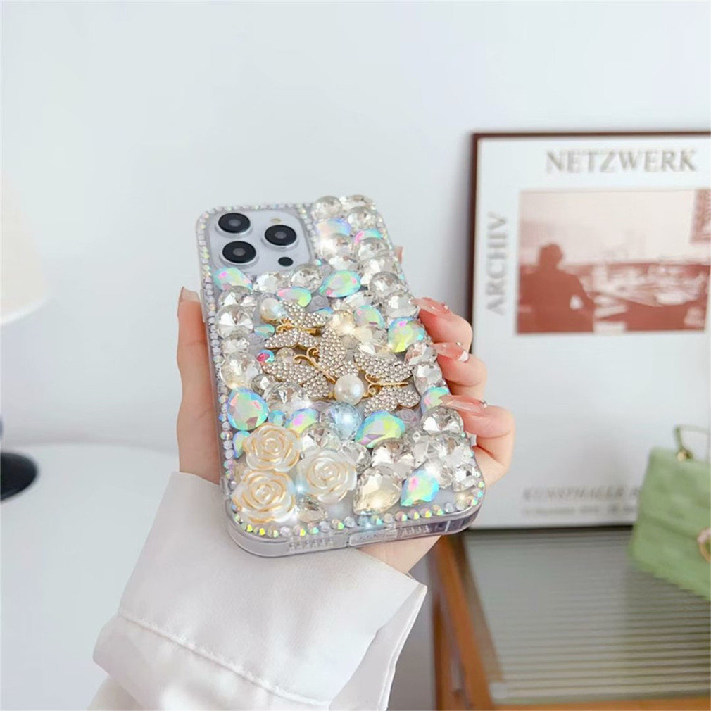 Luxurys Glitter Designer Phone Cases pour iPhone 15 14Pro 14 13 Pro Max 15Pro 14Plus 13Pro 12 11 XR X / XS 7 8 Plus Designers Bling Sparkling Strass Diamant Jeweled