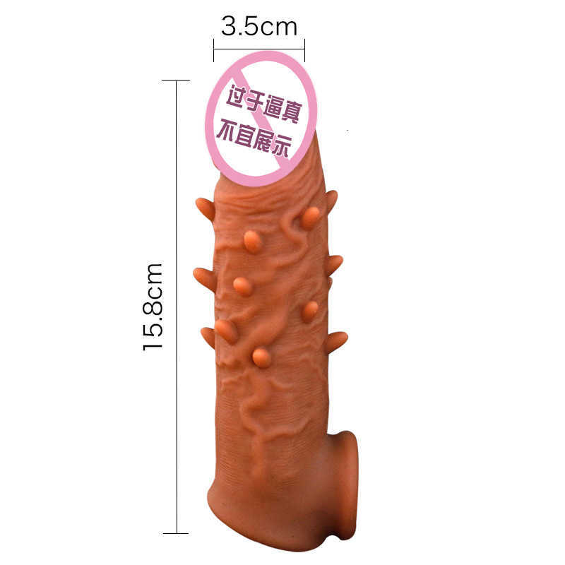 Male Penis Enlargement Kit Barb Tpe Silicone Wolf Tooth Crystal Couple Adult