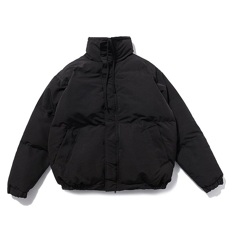 esse parkas manteau en duvet de coton pour hommes col montant cordon de serrage lettre réfléchissant vestes courtes manteaux de coton pain veste pour femme chaleur d'hiver vêtements d'extérieur amples polyvalents