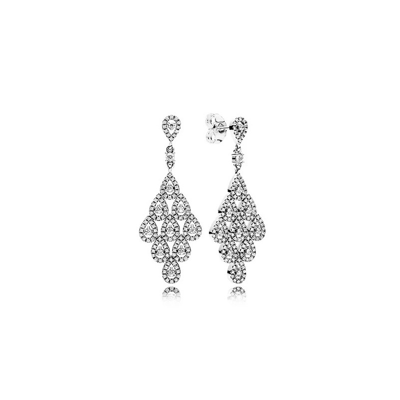 925 Silver Fit Pandora Earrings Daisy Blossom Water Drops Earrings Love Bead Earrings Fine Earrings Jewelry