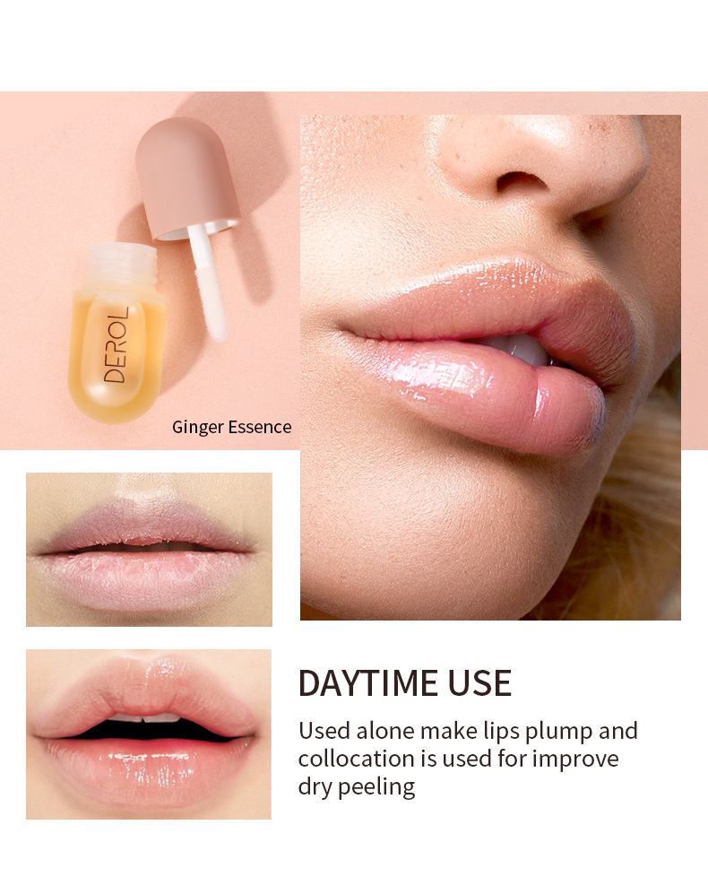 Lip Plumper Derol Lip Oil Natural Lip Plumper e Lip Care Serum Lip Enhancer para ferramentas de maquiagem mais completas