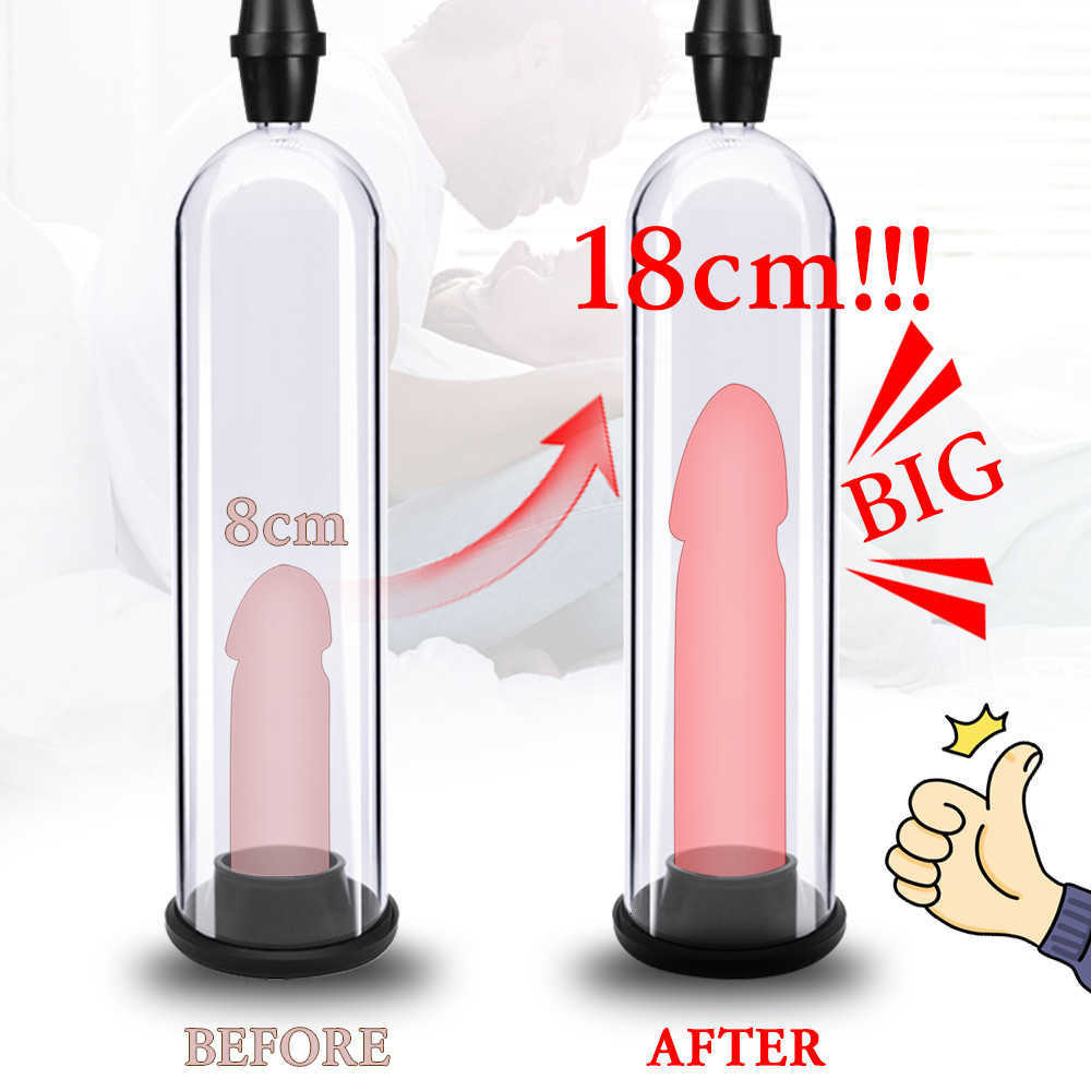 Massager Male Penis Pump Manual Förstilare för man Vakuum Masturbation Penil Dilator vuxna