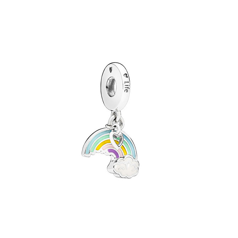 925 Silver Fit Pandora Charm Animal Hanging Charge, раковины, птичьи клетки, ледяные и снежные бусины свисые мод