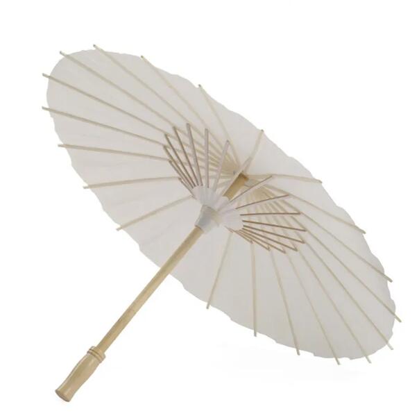 زفاف الزفاف المظلات الورق الأبيض مظلات المظلة الصينية المصغرة المظلة 20،30،40،60 سم