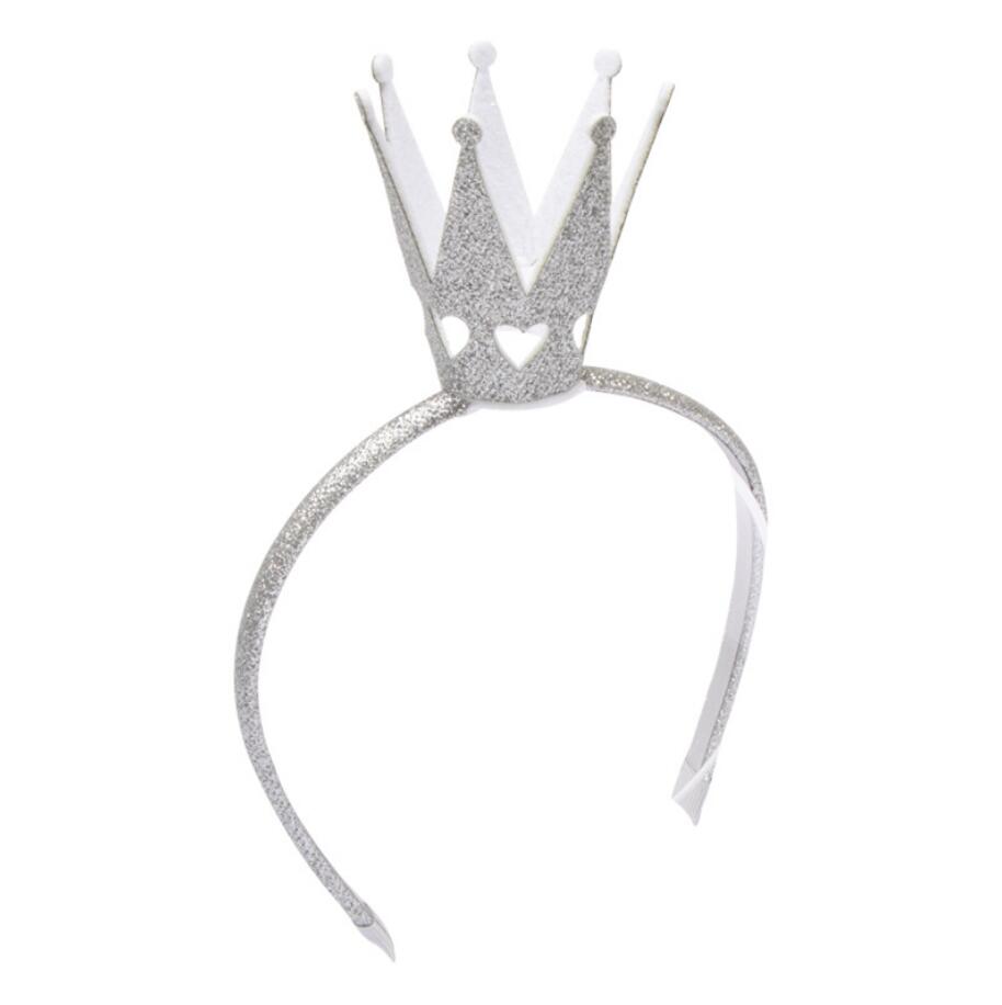 Barnflickor Party Hair Hoop Shiny Tiara Crown Hair Hoop Birthday Headwear Hairband For New Year Fairy Party Christmas Costumes