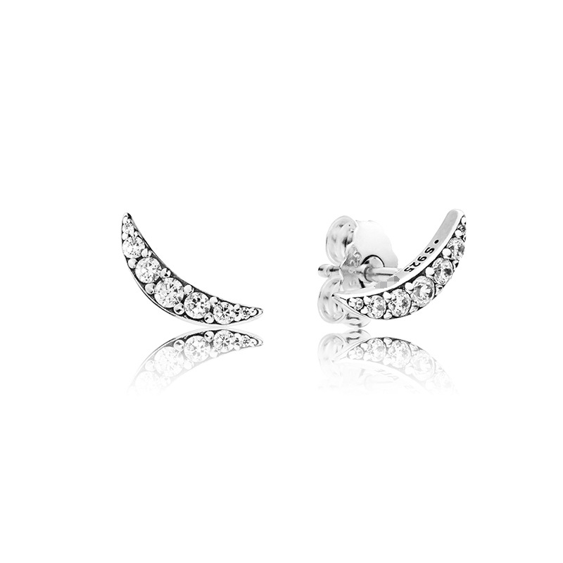 925 Silver Fit Pandora Boucles d'oreilles Radiant Angel Wings Series Boucles d'oreilles et gouttes d'eau Couronnes Fashion Style Fine Boucles d'oreilles Bijoux