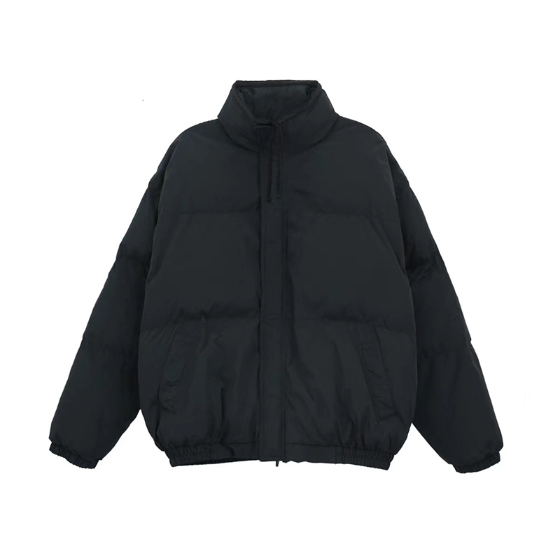 esse parkas manteau en duvet de coton pour hommes col montant cordon de serrage lettre réfléchissant vestes courtes manteaux de coton pain veste pour femme chaleur d'hiver vêtements d'extérieur amples polyvalents