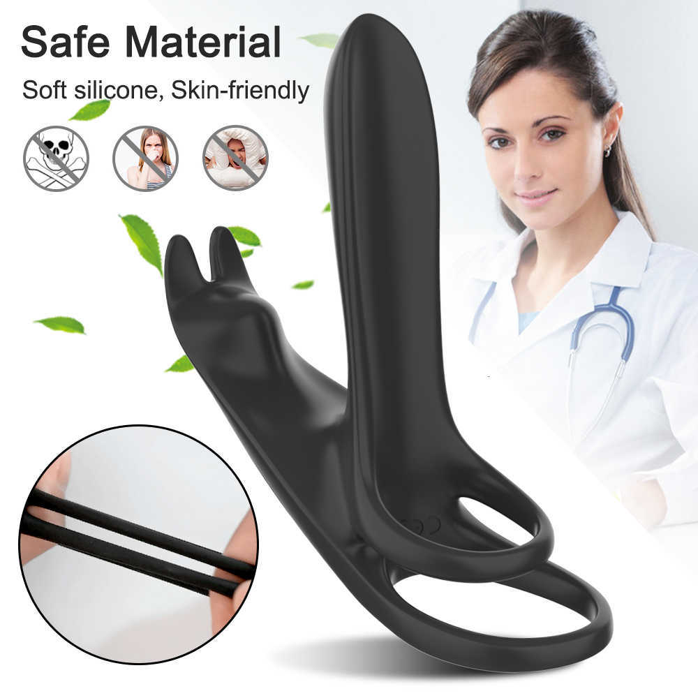 Massager Titreşimli Çift Vibratör ile Çift Motorlu Kablosuz Horoz Penis Halkası Erkekler İçin Seksi Gecikme Penis Penis