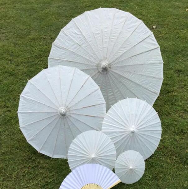 Bridal Wedding Parasols White Paper Umbrellas Chinese Mini Craft Umbrella Diameter 20,30,40,60cm