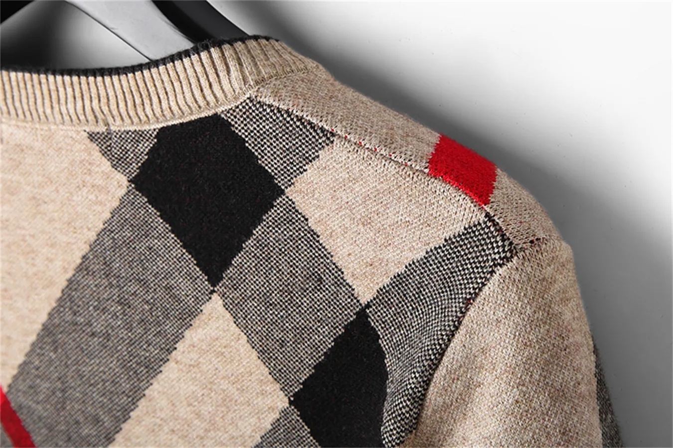 Men's Sweaters designer luxury sweater black and white yellow coffee knit wool warm classic plaid stripe brand clothing fashion casual long sleeve mens M-3XL EY64