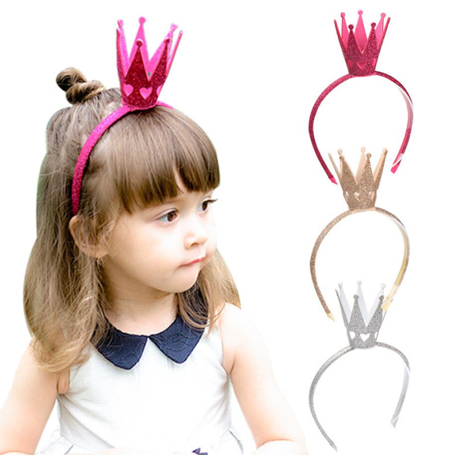 Barnflickor Party Hair Hoop Shiny Tiara Crown Hair Hoop Birthday Headwear Hairband For New Year Fairy Party Christmas Costumes